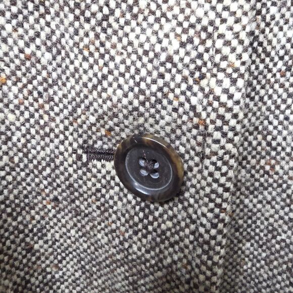 Banana Republic Blazer Womens M Brown Wool Tweed Jacket Lined Sport Coat Preppy - Picture 5 of 11